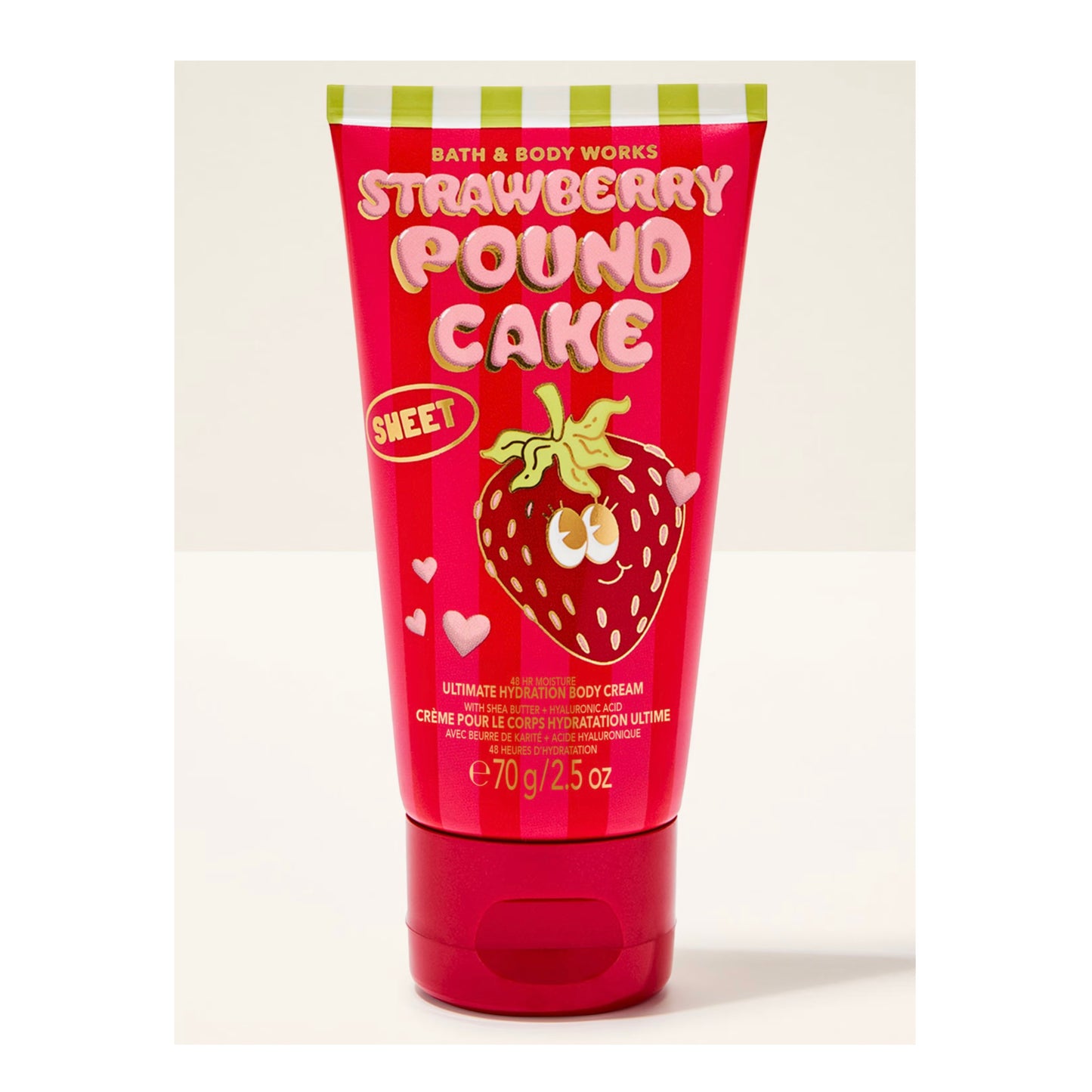 Bath and Body Works Strawberry Pound Cake Travel Size Body Cream