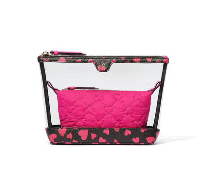 Victoria's Secret 2-Piece Makeup / Cosmetic Bag Duo
